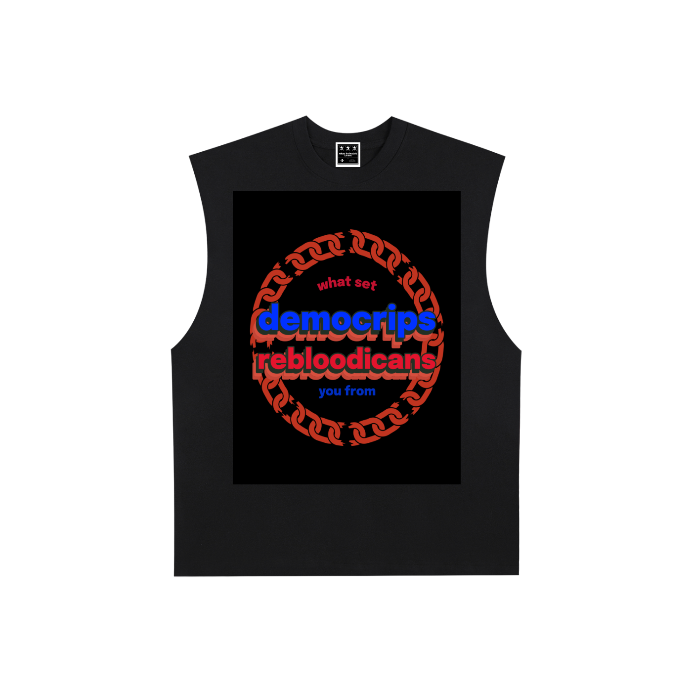 Raw Edge Cotton Tank Top dem reb