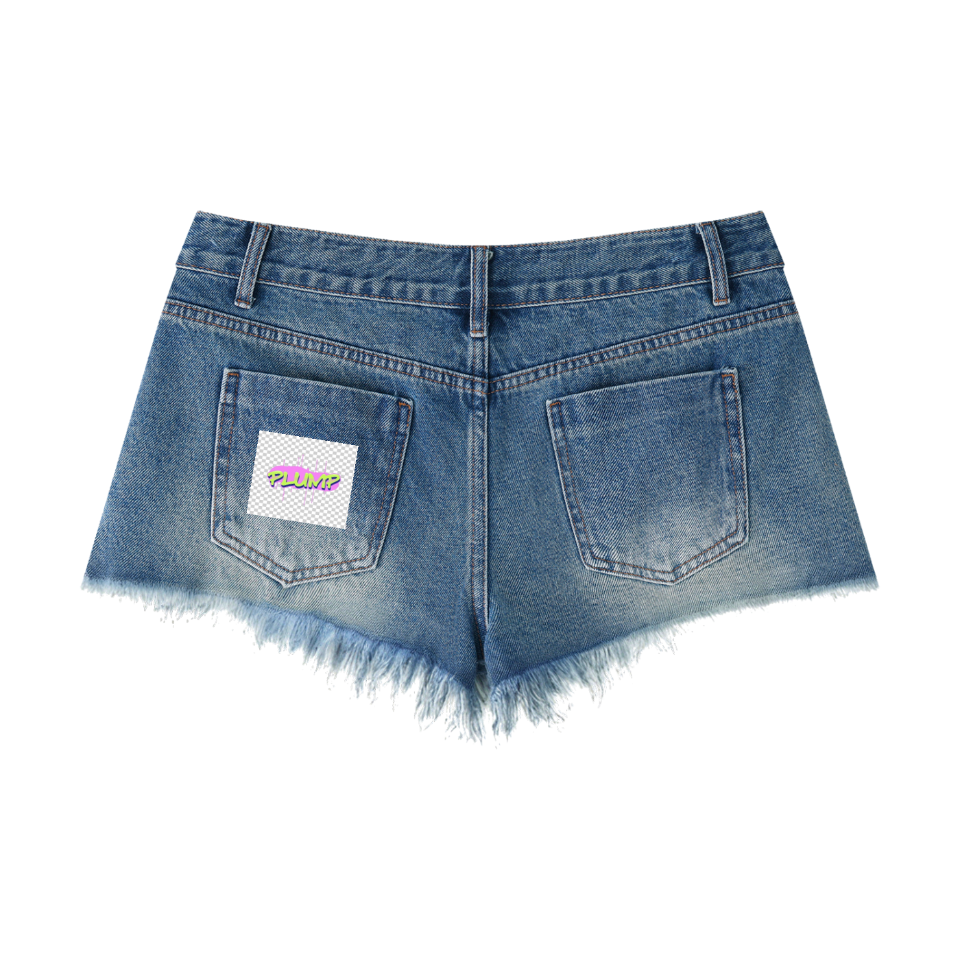 Women's Vintage Wash Raw Hem Denim Shorts plump